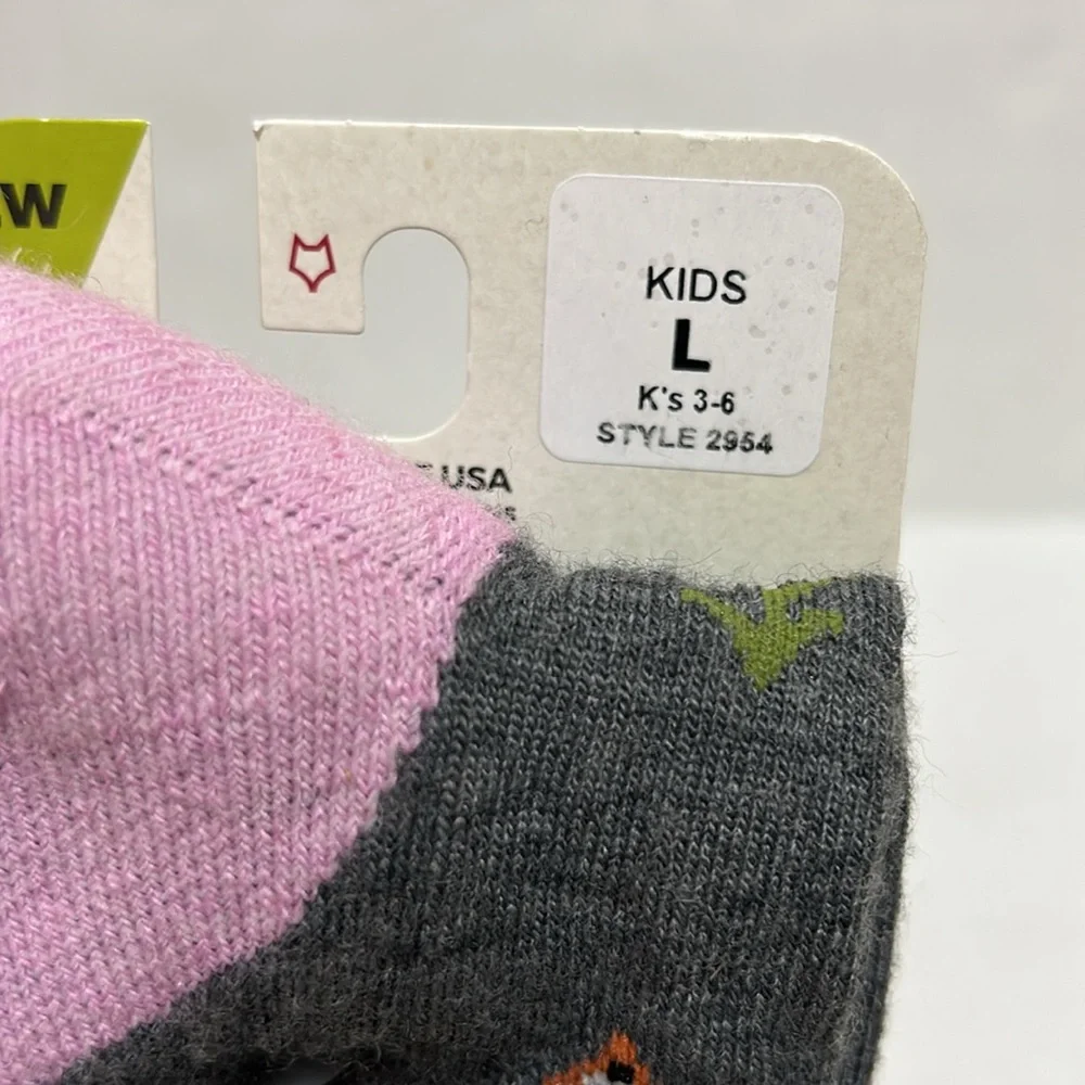 💗NWT Fox River Kid's Robin Hood Lightweight Crew Hiking Sock Merino Wool-Size L